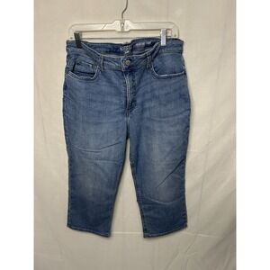 Riders by Lee Mid Rise Capri Jeans Womens Size 16M Blue Stretch Denim Crop Pants